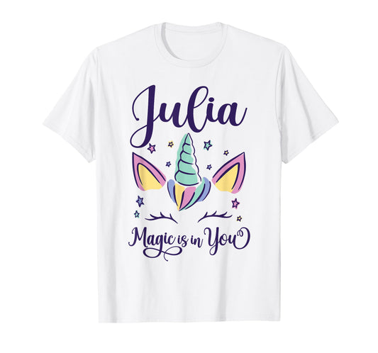 First Name Julia Personalized I Love Julia T-Shirt