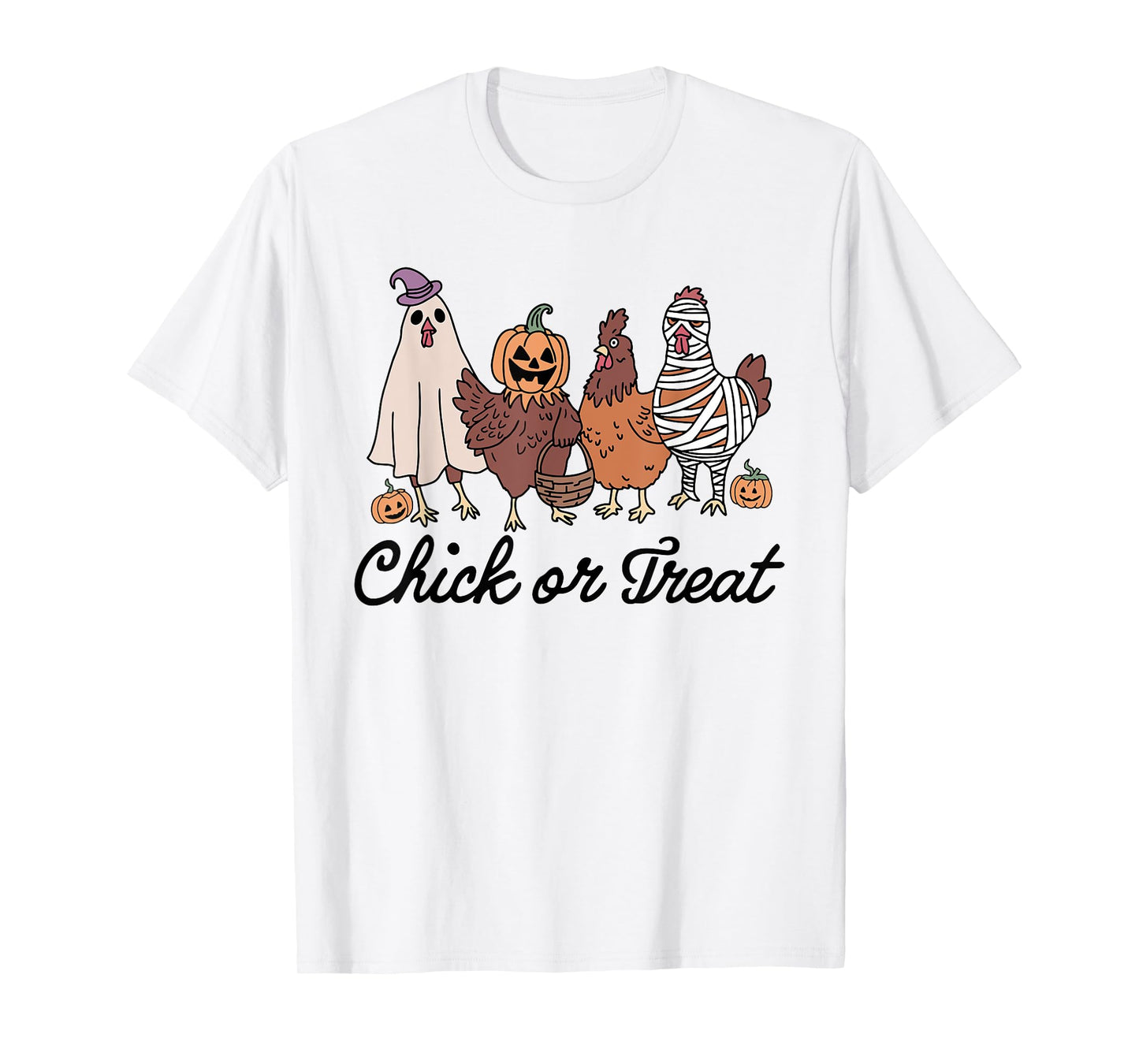Chick Or Treat Halloween Witch Spooky Chicken T-Shirt