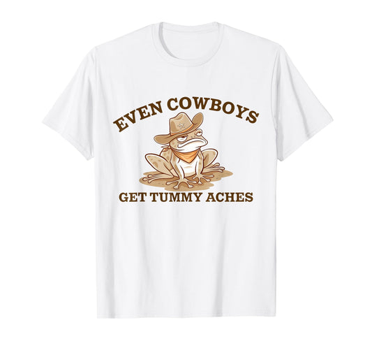 Stomach Ache Hurts Pun Even Cowboys Get Tummy Ache Survivor T-Shirt