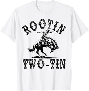 Rootin Two-tin 2nd Birthday 2 Year Old Western Cowboy Bday T-Shirt