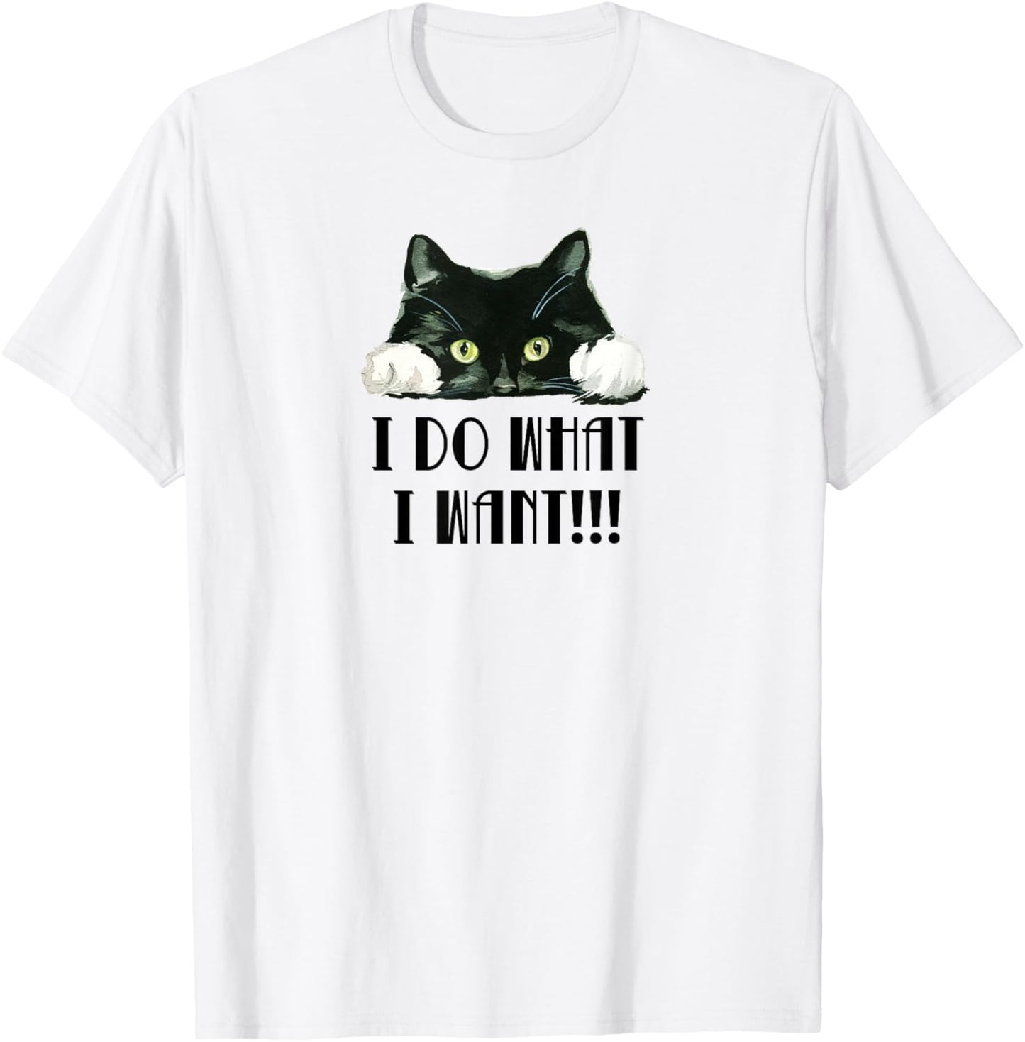 I Do What I Want Funny Black Kitty Cat Lover T Shirt Gift T-Shirt