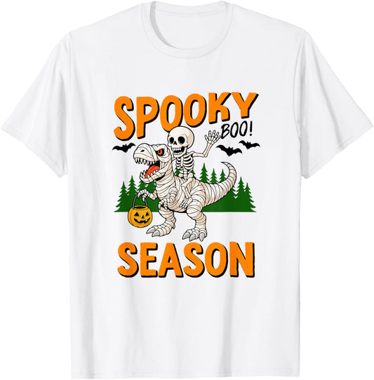 Halloween Skeleton Dinosaur Mummy T-Shirt