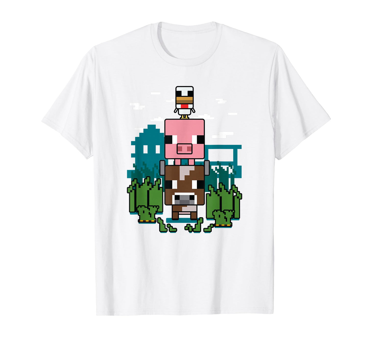 Minecraft Farm Animal Stack Poster T-Shirt