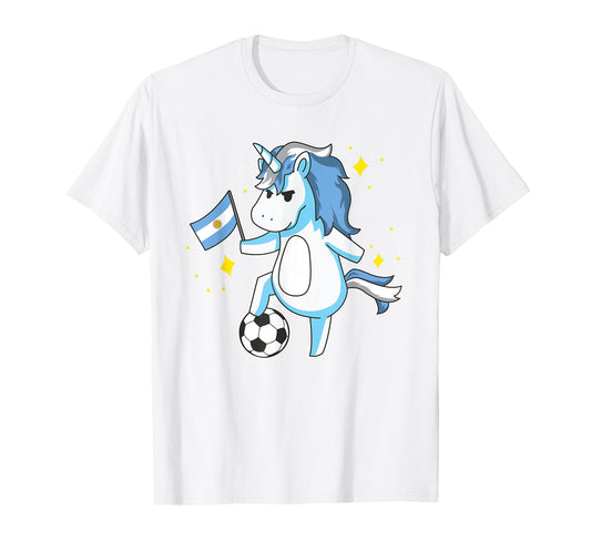 Soccer Unicorn Argentina Jersey Shirt Argentinian Football T-Shirt