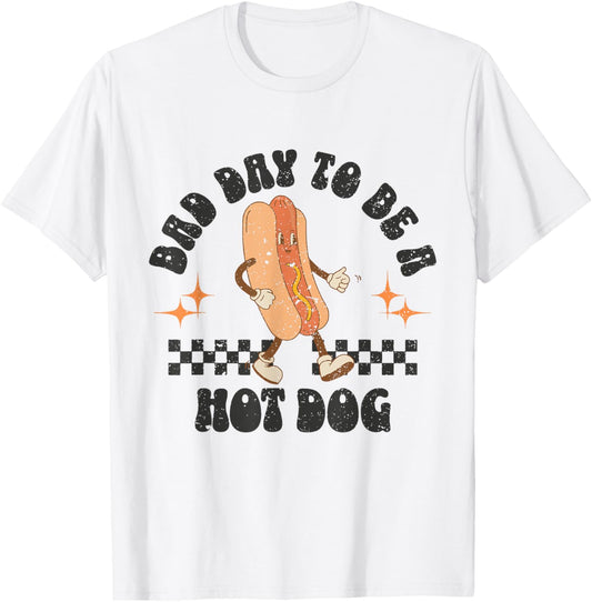 Retro 4th Of July Independence Day Bad Day To Be A Hot Dog T-Shirt