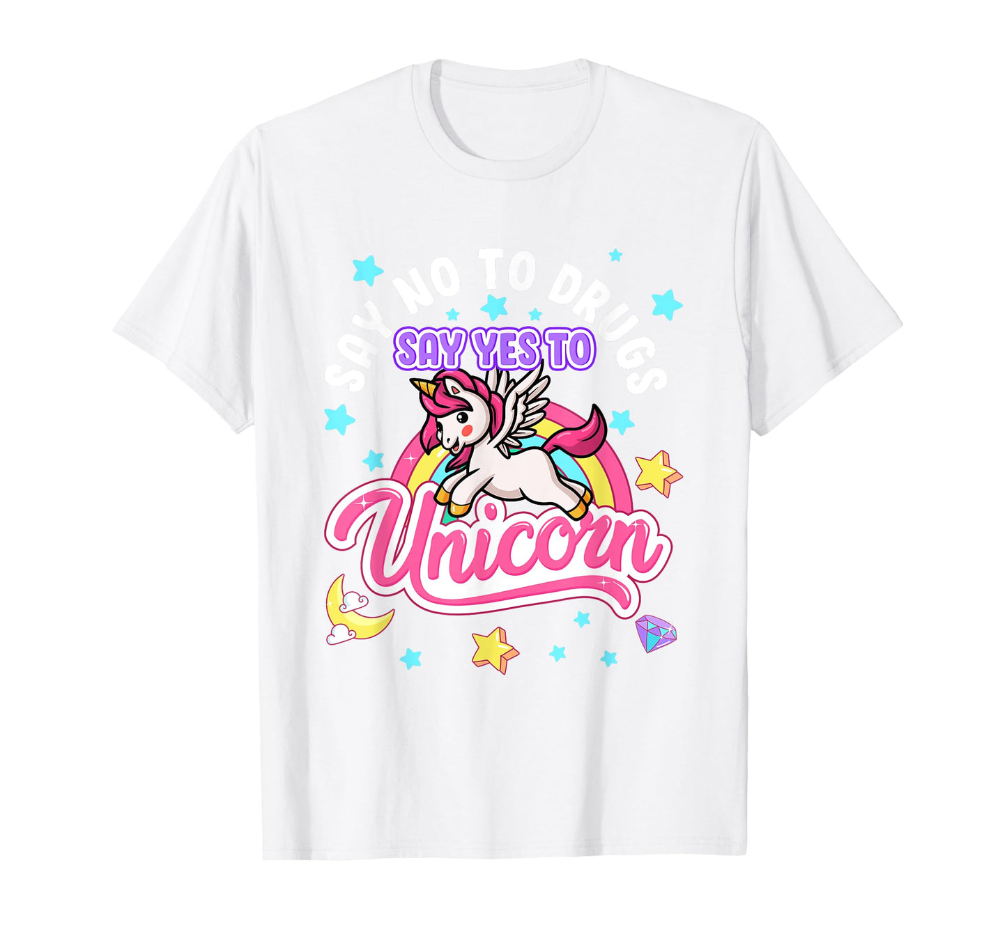 Say No Say Yes to Unicorns Red Ribbon Week T-Shirt