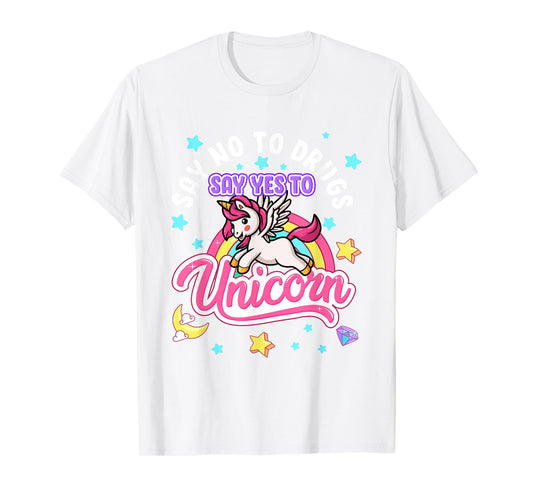 Say No Say Yes to Unicorns Red Ribbon Week T-Shirt