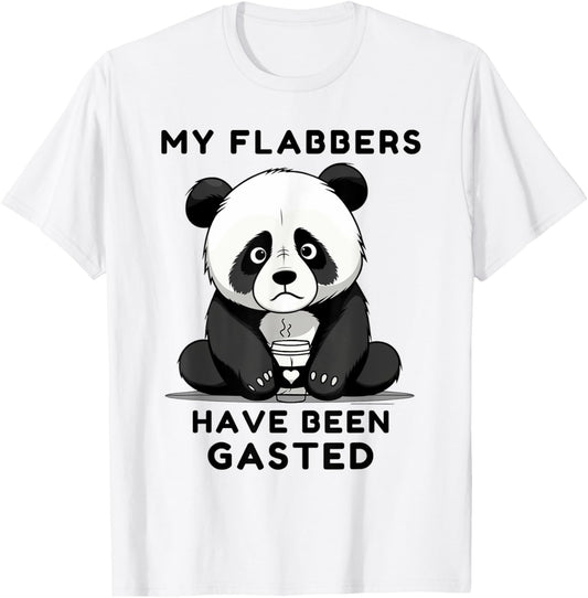 My Flabbers Have Been Gasted Distressed Retro Cute Panda T-Shirt