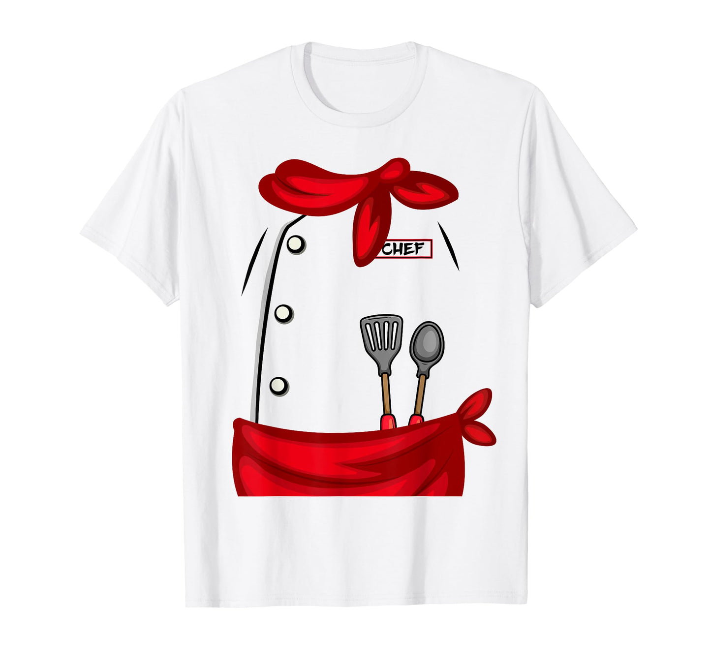Funny Chef Uniform Cosplay DIY Costume Happy Halloween Day T-Shirt