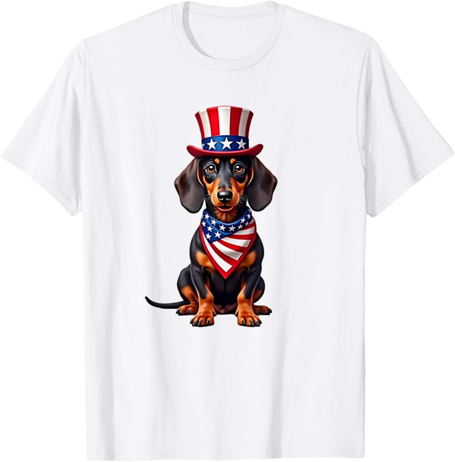 Dachshund dog, July 4th, Patriotic T-Shirt