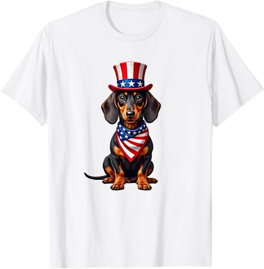 Dachshund dog, July 4th, Patriotic T-Shirt