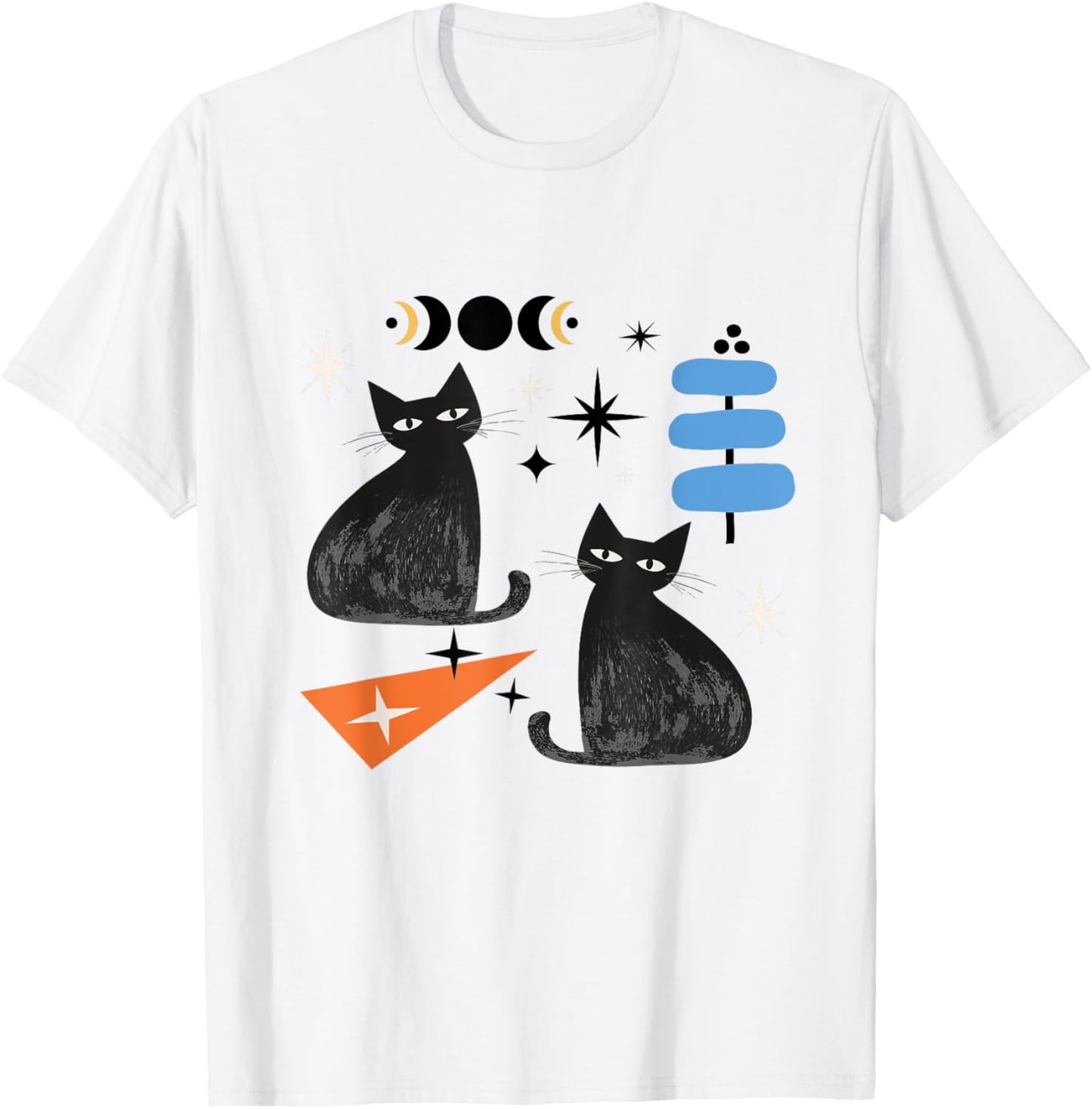 Atomic Age Cat Midcentury Mid Century Retro Space Modern T-Shirt
