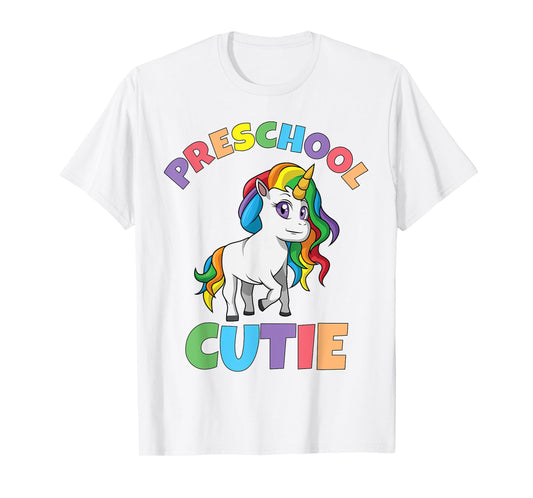 First Day of Preschool Girls Toddler Unicorn Preschool Cutie T-Shirt