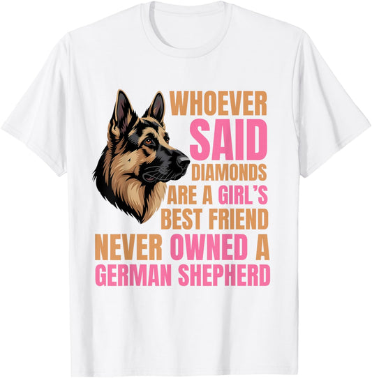 German Shepherd Funny Art for Dog Lovers Pet owners T-Shirt