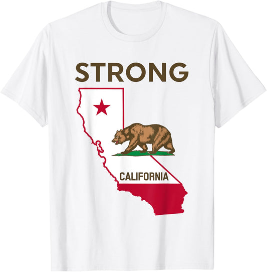 California Strong Support California Flag Bear T-Shirt