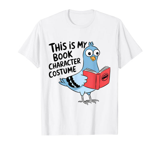 This Is My Book Character Costume Funny Pigeon Kids Reading T-Shirt