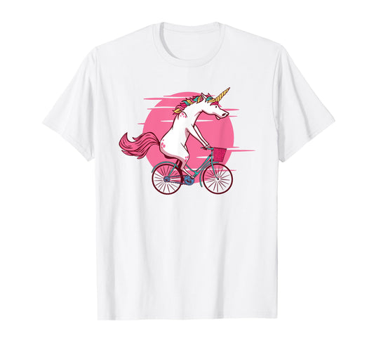 Funny Bicycle Unicorn Biker Bike Riding T-Shirt