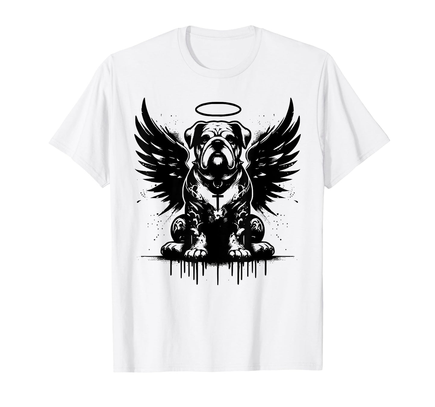 Bulldog With Wings Of An Angel Men Women T-Shirt