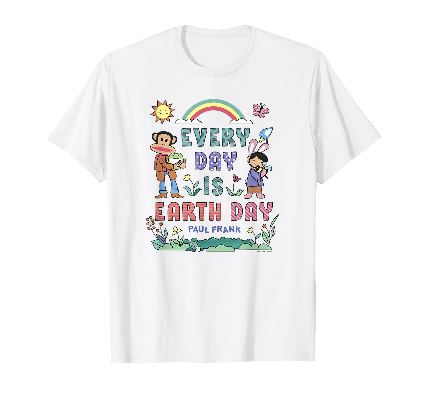 Paul Frank Every Day Is Earth Day Julius & Bunny Girl Logo T-Shirt