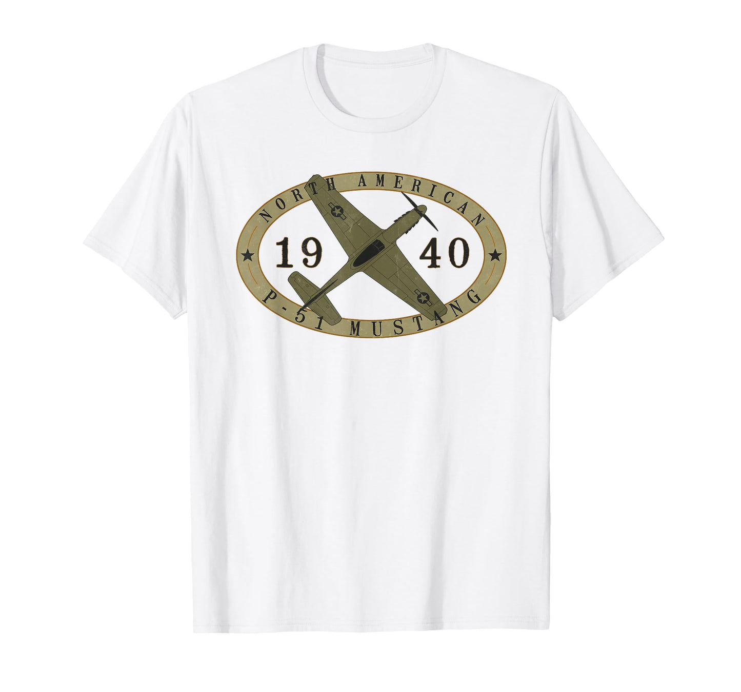 Designed For Flight P-51 Mustang Vintage WWII Warbird Airplane Pilot T-Shirt - Men's Red Cotton Blend Classic Fit Short Sleeve T-Shirt - Small