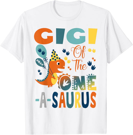 Gigi Of The One-A-Saurus 2Nd Birthday Dinosaur Party T-Shirt