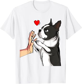 Boston Terrier Love Bostie Dog Mom Funny Girls T-Shirt