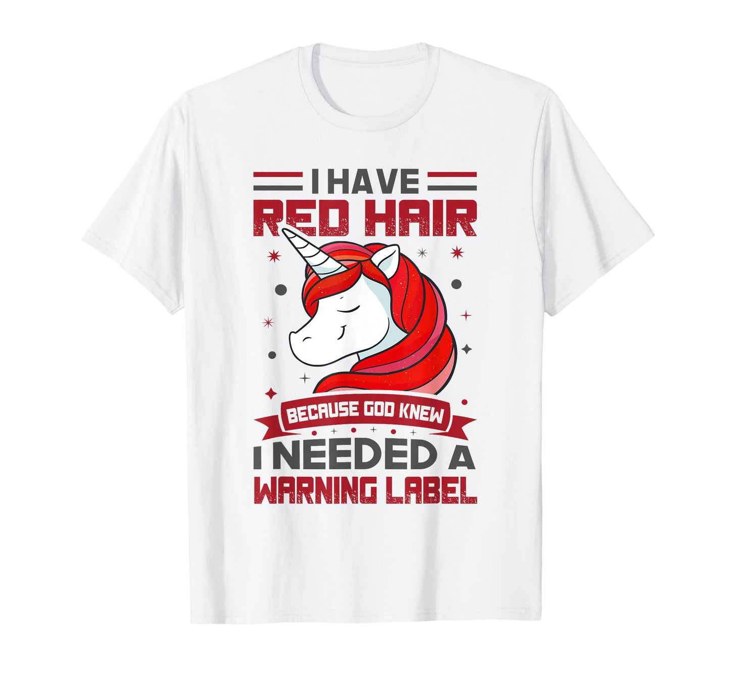 Red Hair Warning Label Redhead Gingers T-Shirt
