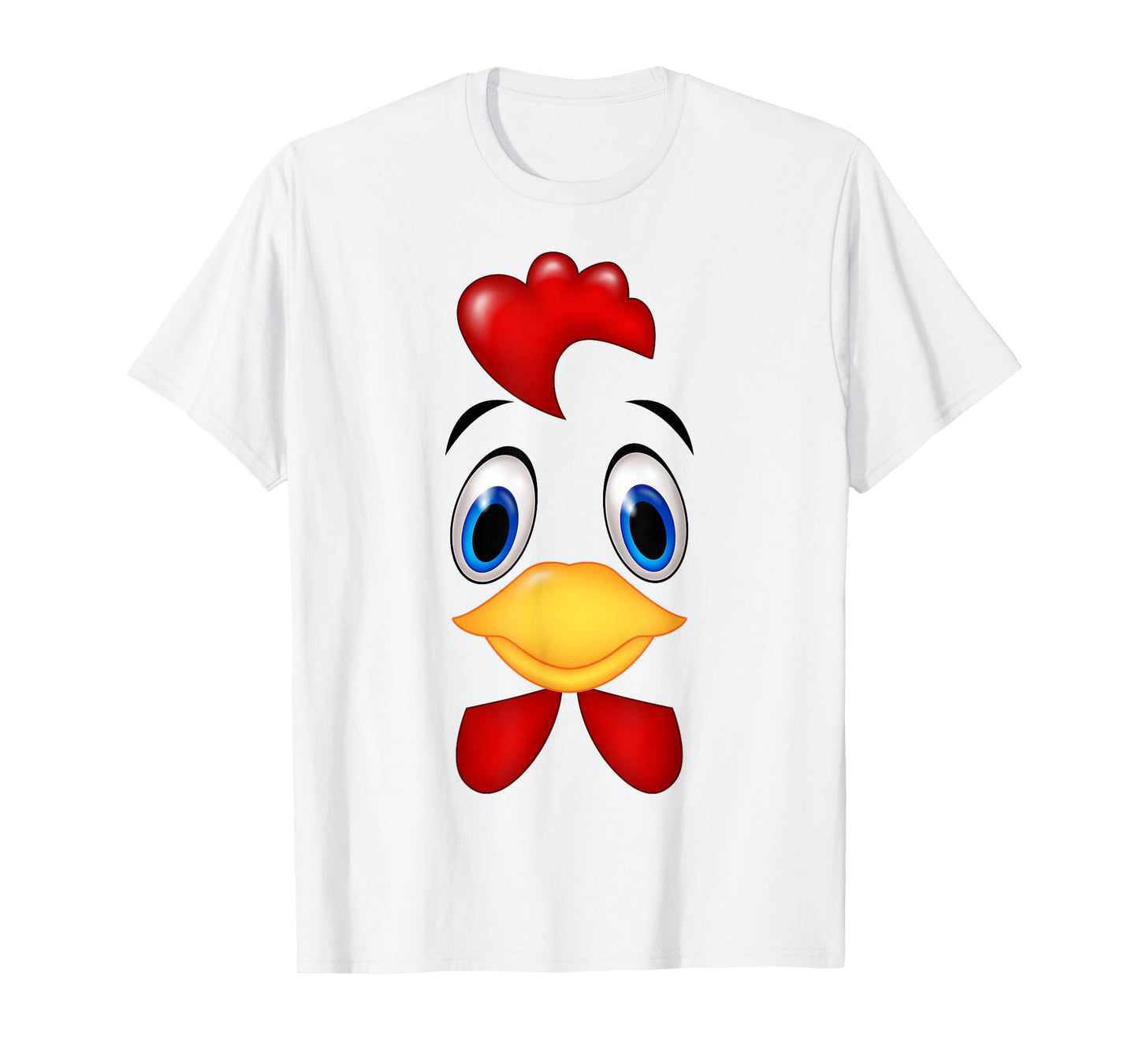Funny Chicken Face Costume Happy Halloween Day Girls Boys T-Shirt
