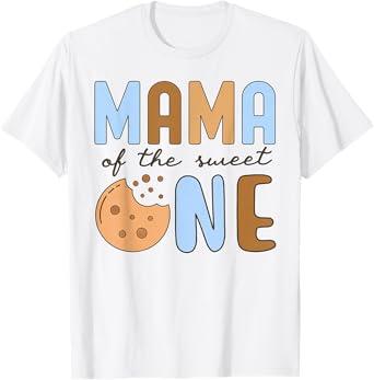 Mama Of The Sweet One Cookies and Milk 1st Birthday Family T-Shirt