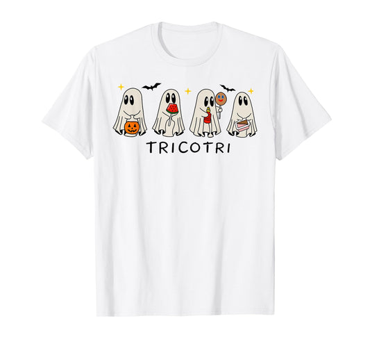 Retro Tricotri Mexican Ghost Hispanic Mexicano Halloween T-Shirt