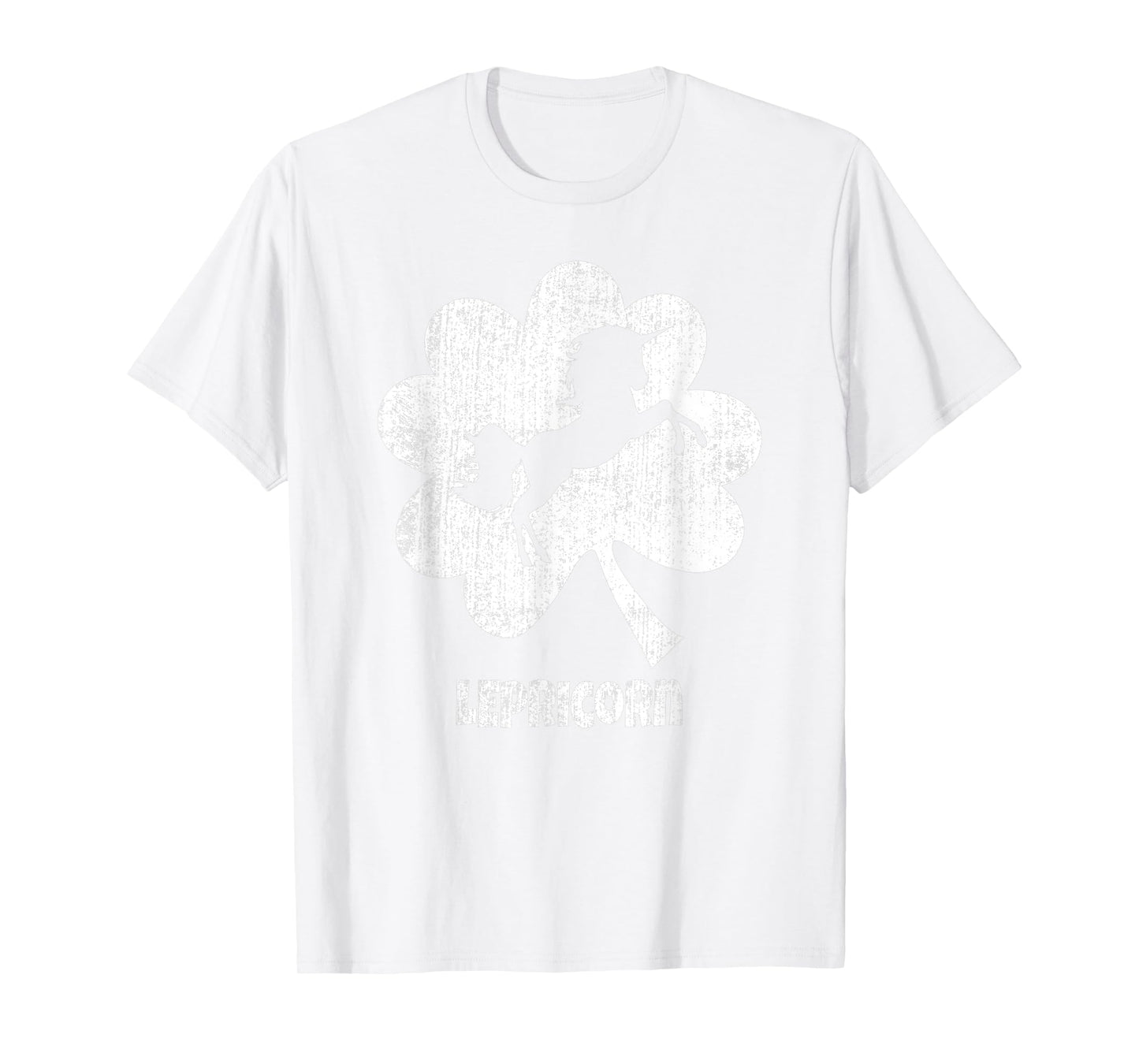 Unicorn St Patricks Day Lepricorn Silhouette Girl Women T-Shirt