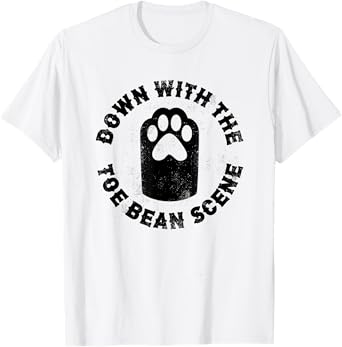 Kitty Paw Cat lover Down With The Toe Bean Scene Tee Shirt T-Shirt for Men Women Girls Kids
