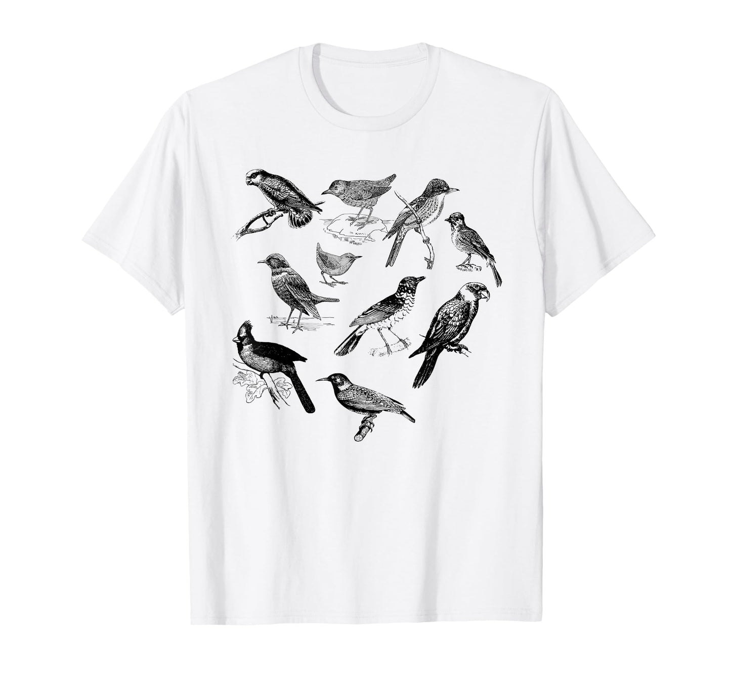 Bird Collection of Different Types T-shirt T-Shirt