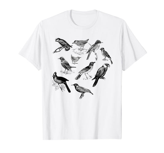 Bird Collection of Different Types T-shirt T-Shirt