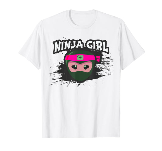 Ninja Girl Team Covert Crew Funny Princess Birthday Pink T-Shirt