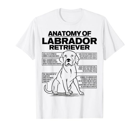 Anatomy of a Labrador Retriever Funny Dog owner gifts shirt T-Shirt