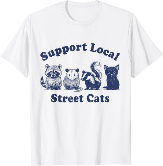 Support Local Street Cats Team Trash Opossum Raccoon Rat T-Shirt