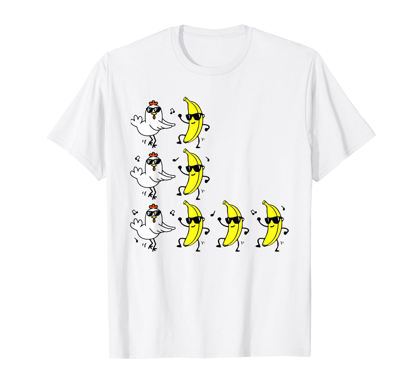 Funny Chicken Banana For Men Women Teens Kids T-Shirt
