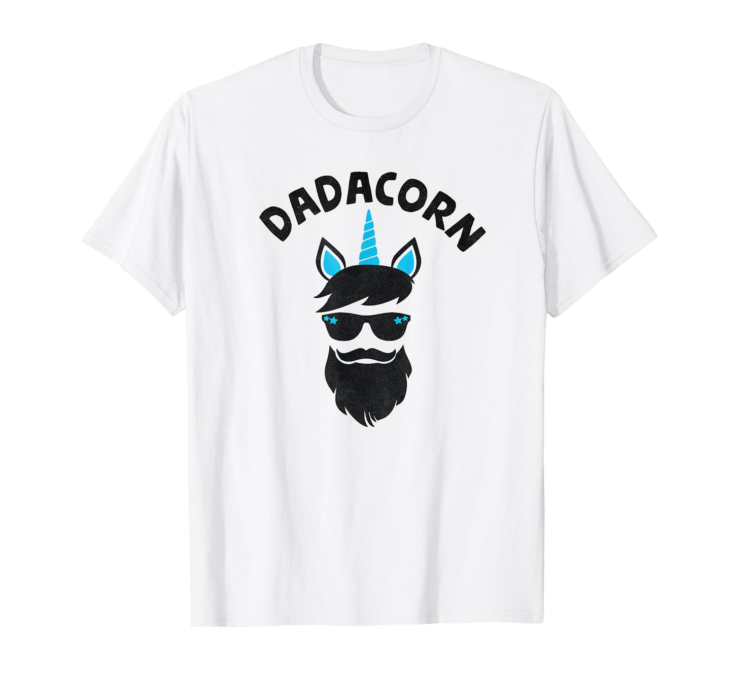 Dadacorn - Unicorn Dad Beard Graphic For Daddy Unicorn T-Shirt