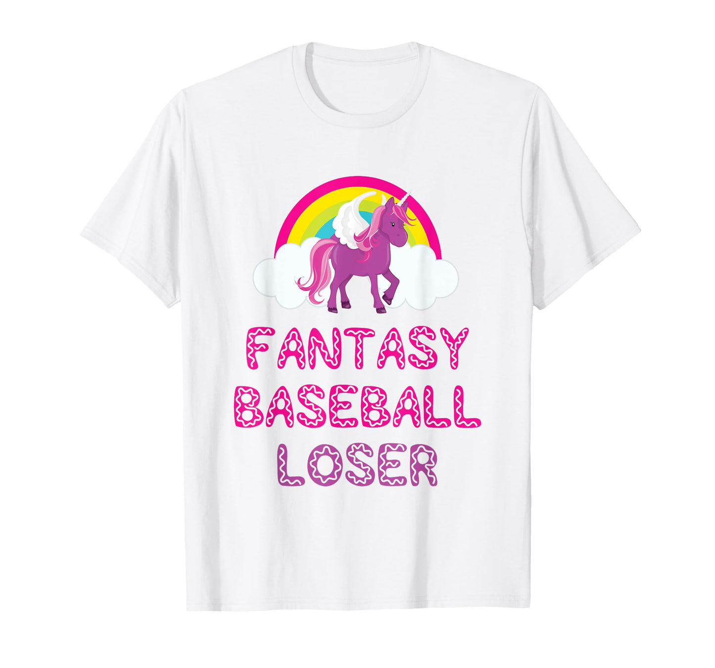 Fantasy Baseball Loser Unicorn Shirt For Bad Players T-Shirt