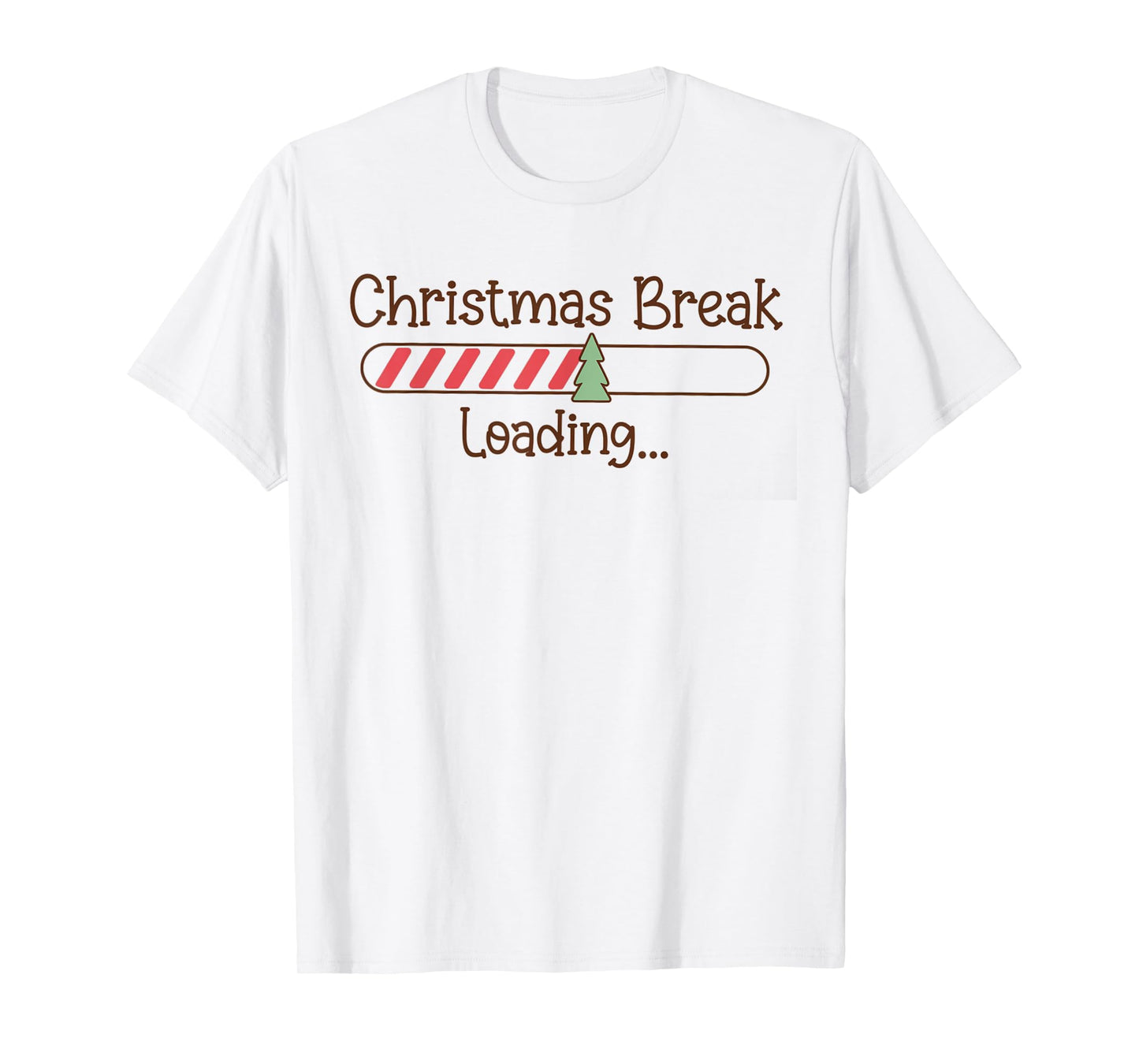 Christmas Break Loading Funny Christmas Teacher Educator T-Shirt