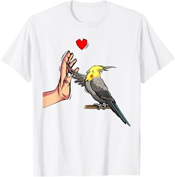 Cute Bird Lover Tees and Gift Ideas Cockatiel Love Bird Lovers Women T-Shirt, White, Small