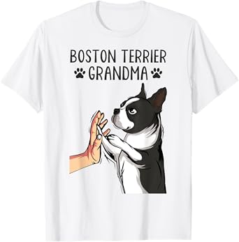 Boston Terrier Grandma Bostie Dog Mom Mother´s Day T-Shirt for Men Women