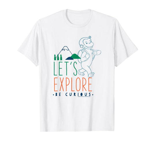Curious George Let's Explore George Hiking Poster T-Shirt