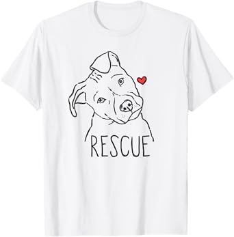 Rescue Dog, Pitbull, Rescue Mom, Adopt Don't Shop, Pittie T-Shirt
