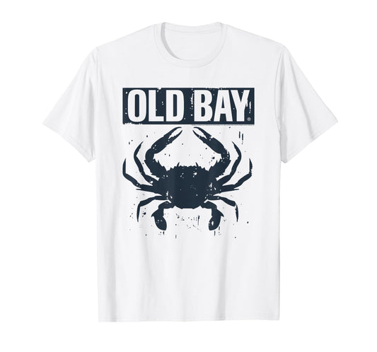 Old Bay Modern Crab and Logo Seafood Seasoning Foodie T-Shirt