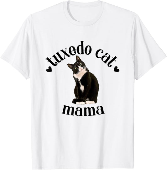 Cute Tuxedo Mom Cat Lover T-Shirt