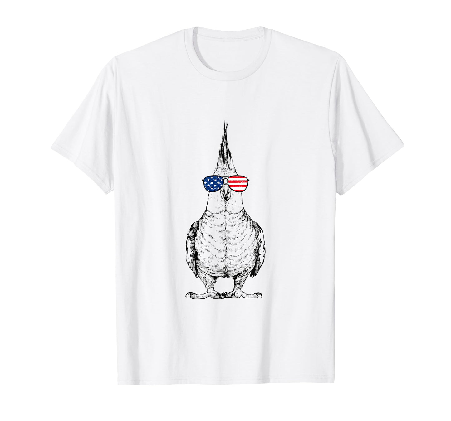 4th of July Cockatiel Bird Patriotic USA Sunglasses American T-Shirt
