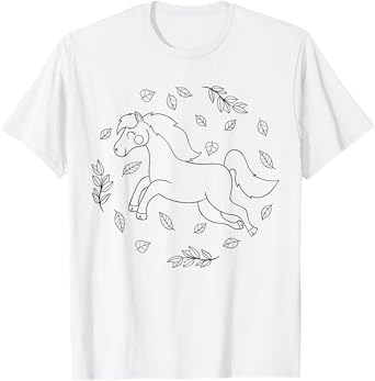 Horse mandala to color for children T-Shirt