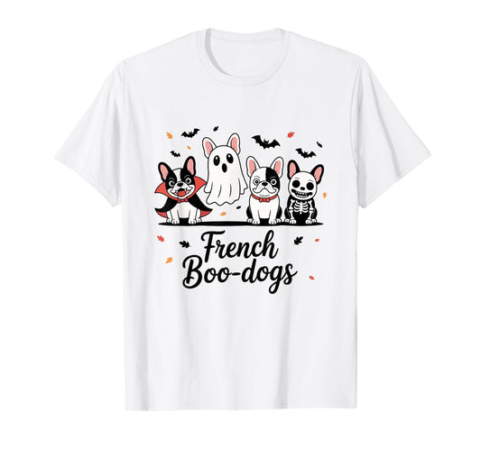 French Boo-Dog Halloween Ghost French Bulldog Fall Autumn T-Shirt